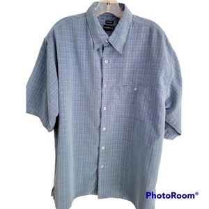 Blue plaid button down